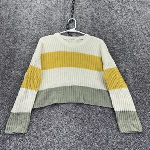 Moon & Madison Sweater Womens Small Multicolor Striped Waffle Knit Pullover
